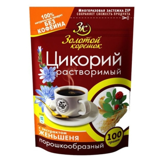 Цикорий растворимый с женьшенем Золотой Корешок 100г