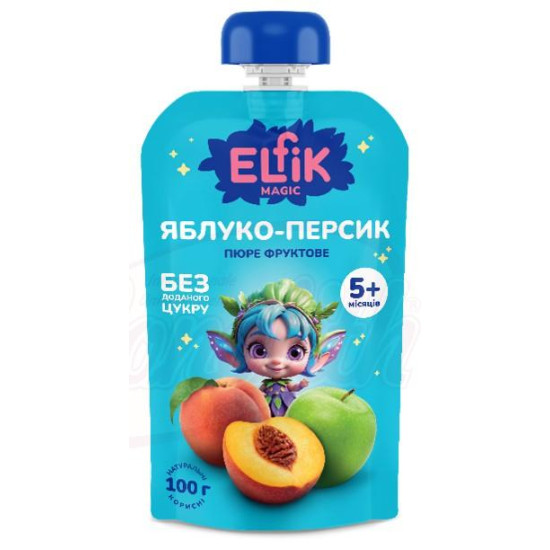 Elfik alma- és őszibarackpüré, 100 g