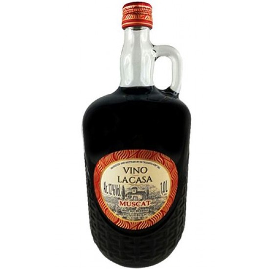 Vörös édes bor muscat Vino LAcasa 1 L 12% alk