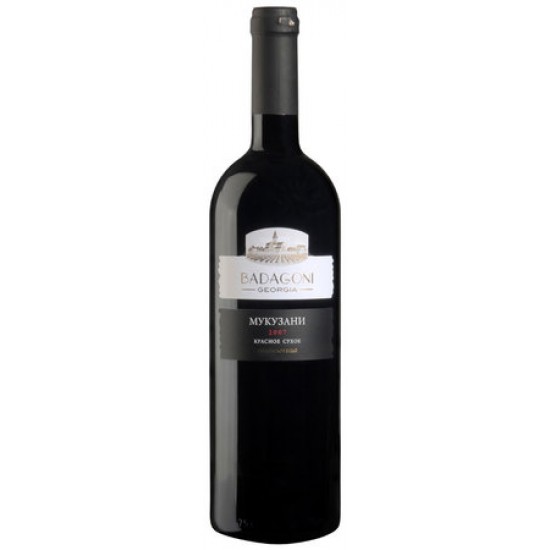 Grúz vörös bor száráz Mukuzani Badagoni13% alk, 0,75L