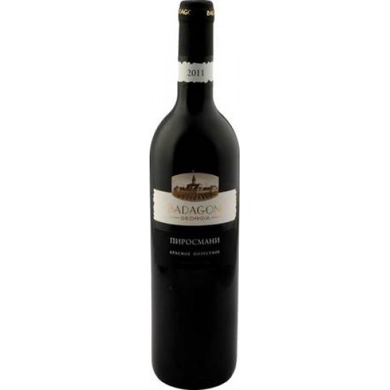 Grúz vörös bor félszáráz Piroszmani Badagoni 11% alk, 0,75L