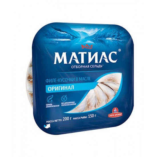 Hering filé darabok olajban Matias 200g 