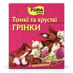 Гренки тонкие с чесноком 80г Фора