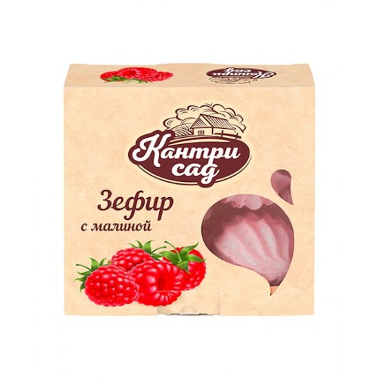Зефир с кусочками малины 180г Кантри Сад