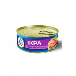 Икра трески соленая пастер.100г  Водный Мир