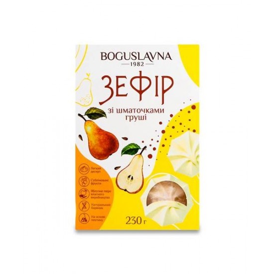 Зефир Богуслава с кусочками груши 230г
