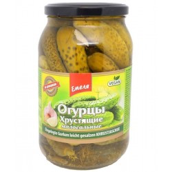 Огурцы хрустящие малосольные Емеля 900ml