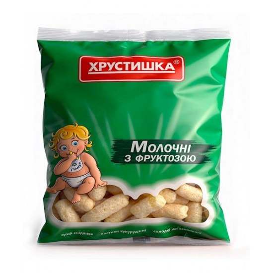 Палочки кукурузные молочные c фруктозой, сладкие 60 гр