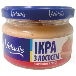 Икра сельди с кусочками лосося 160г Веладис