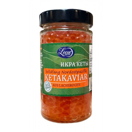 Икра лососевая кеты 340г Леон