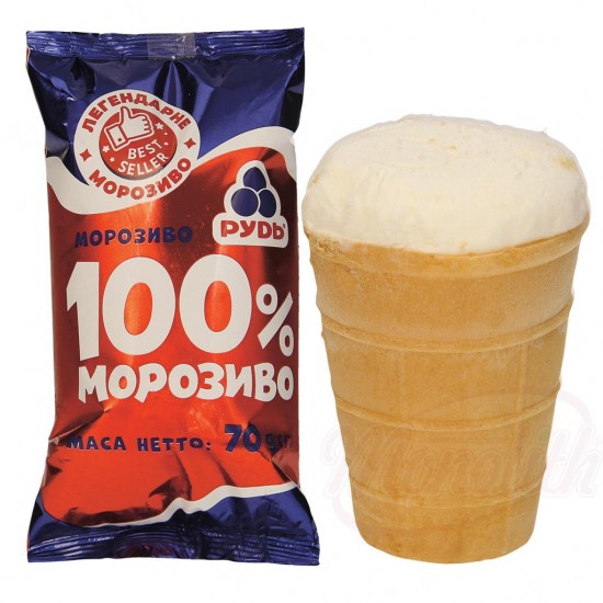 Мороженое 100% ванил. в ваф.стак. 150мл Рудь
