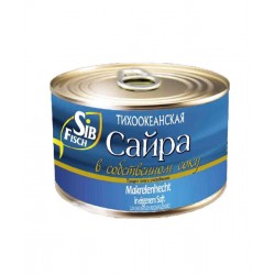 Сайра в собственном соку 240г СибФиш