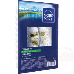 Филе сельди Норд порт с укропом 230г Филе сельди Норд порт с укропом 230г