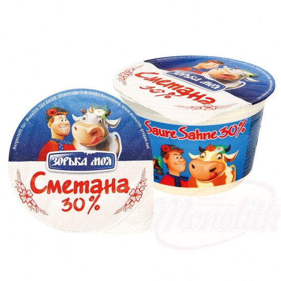 Сметана Зорька Моя 200г 30%