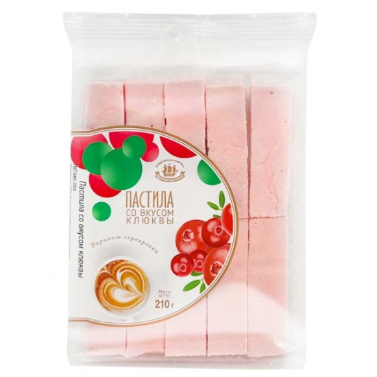 Пастила со вкусом клюквы 210г