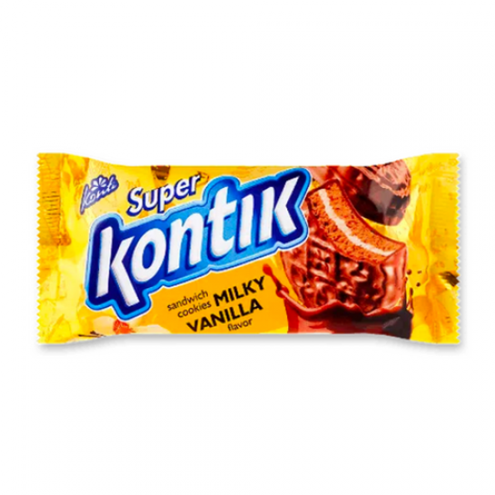 Печенье супер контик 90г вкус ваниль молоко