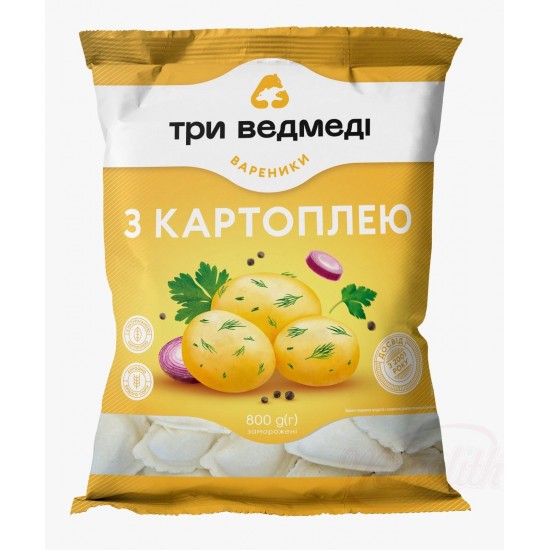 Вареники с картофелем 800г Три Медведя