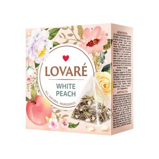 Чай Белый персик китайский белый чай 15*2г Lovare