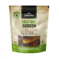 Огурцы хрустящие с зеленью в пакете 1090г