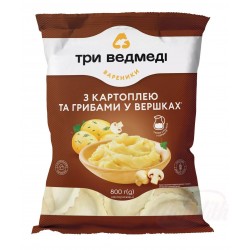 Вареники с картофелем и грибами 800гр Три медведя