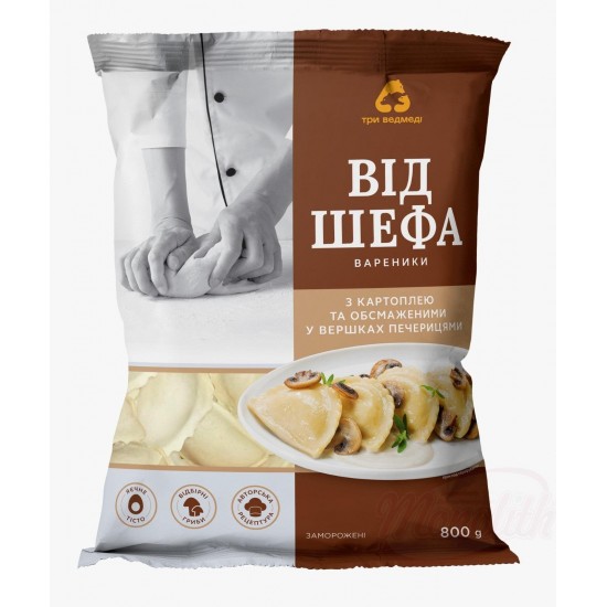 Krumplis és gombás vareniki 800 g „Három medve”