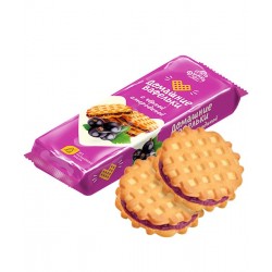 Печенье домашние вафельки с черной смородиной Дымка 155г Печенье домашние вафельки с черной смородиной Дымка 155г