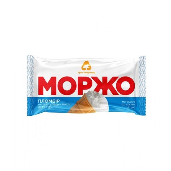 Мороженое Моржо Пломбир в ваф.ст., 12%жирн. 80г