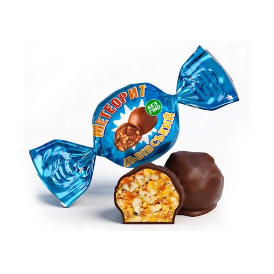 Meteorit lvivi csokoládébevonatú cukorka, darabos