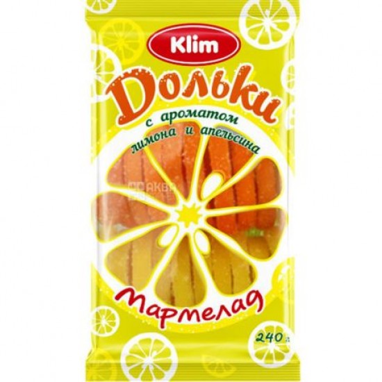 Мармелад лимонно-апельсин дольки Клим 240g