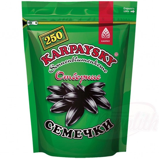 Семечки чёрные Карпайские жареные, отборные 250g