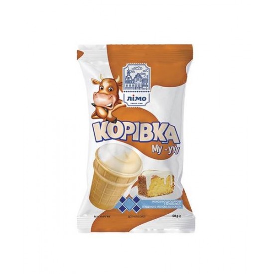 Мороженое KOPОВКА МУ со вкусом сгущ.молока и бисквита в ваф.ст. 60г