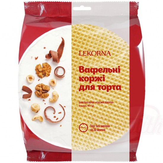 Коржи вафельные Лекорна 90г