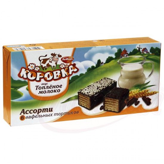 Вафельные тортики Коровка 180г