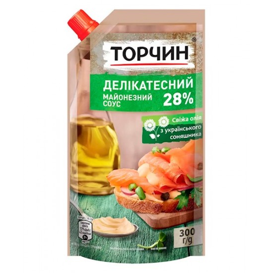 Майонез Деликатеcный 28%жирн. 300g Торчин
