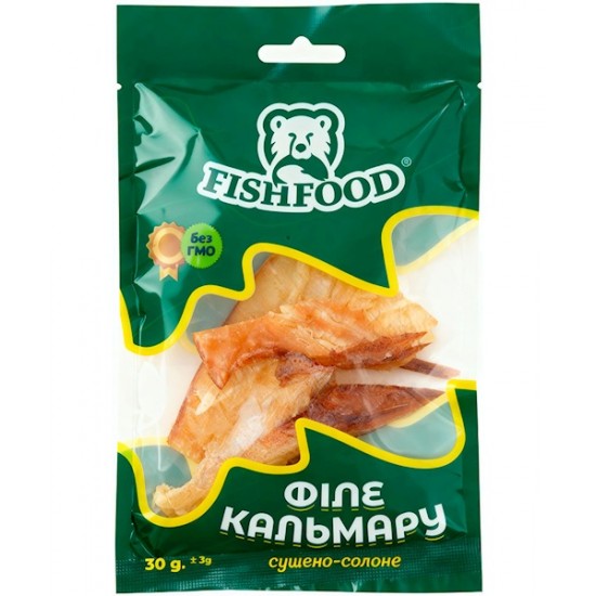 Филе кальмара сушеное, солёное, 30г Fishfood