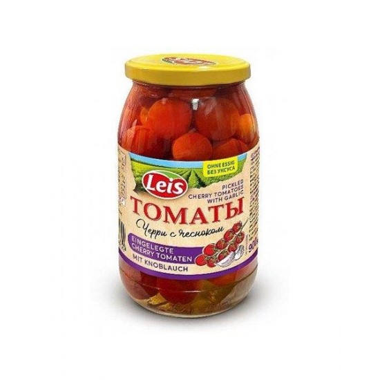 Томаты Черри с чесноком 900мл Leis