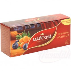 Черный чай Майский с ароматом черники и облепихи 25х1.5г