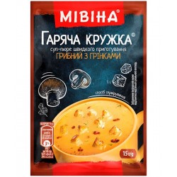 Суп-пюре быстрого приготовления Гаряча Кружка гороховый с гренками 19г Мивина