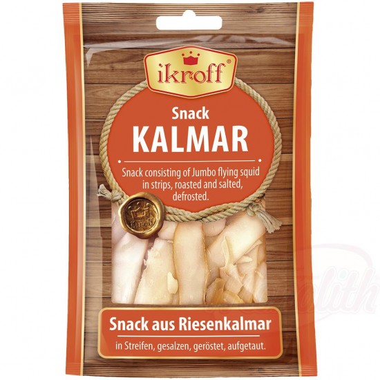 Закуска из кальмара соломкой, соленая, поджаренная Ikroff 36g