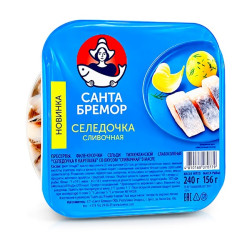 Филе-кусочки сельди  со сливочным вкусом в масле 240г SB