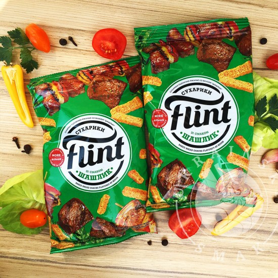 Kétszersült Flint 70g saslik ízzel